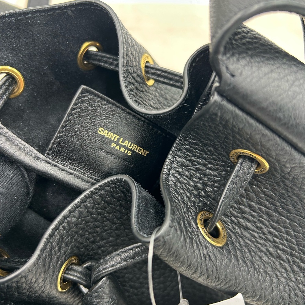 Saint Laurent Black Shoulder Bag with Gold Accents - Picture 10 of 16